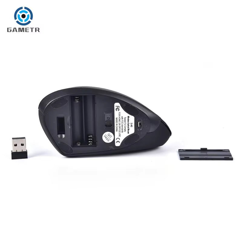 Hot Sale Wireless Vertical Gaming Mouse Optical Ergonomic Mice 1600DPI Gamer Mouse