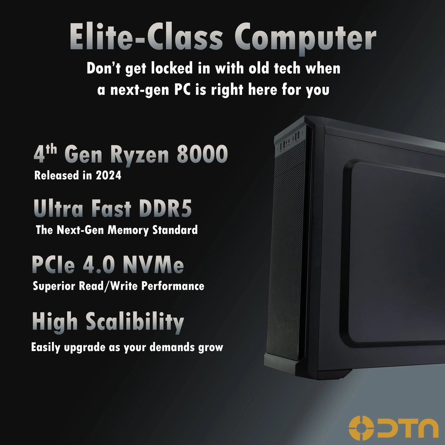 Ryzen 7 32GB DDR5 Ram 1TB Nvme SSD Fusion XT Prebuilt Desktop Gaming PC Windows 11 Pro