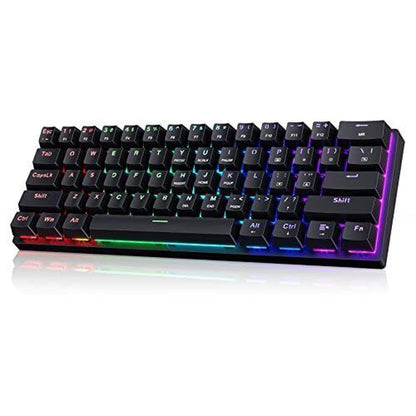 Portable 60% Mechanical Gaming Keyboard,60 Percent Wired Gamer Keyboard With