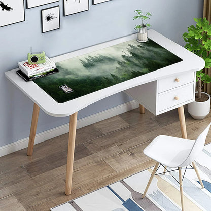 Mouse Pad Gamer Computer New Home XXL Mousepads Keyboard Pad Foggy Green Forest Gamer Carpet Natural Rubber Anti-Slip Mouse Mat