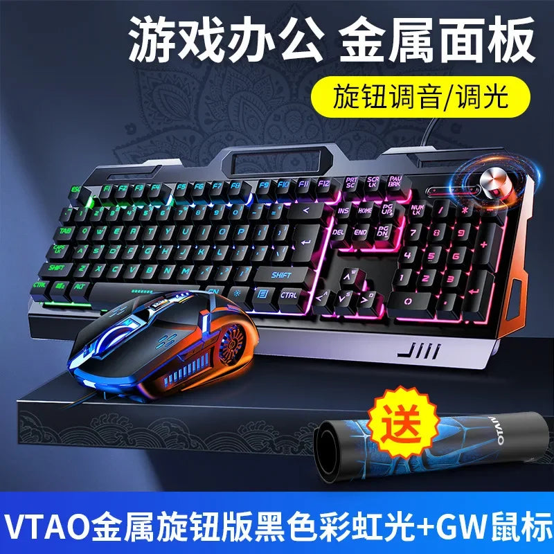 RGB Gamer Keyboard Gaming Keyboard and Mouse Headphone Gamer Kit Backlit USB Wired Computer Keyboardfor Pc Laptop 3 In1 Teclado