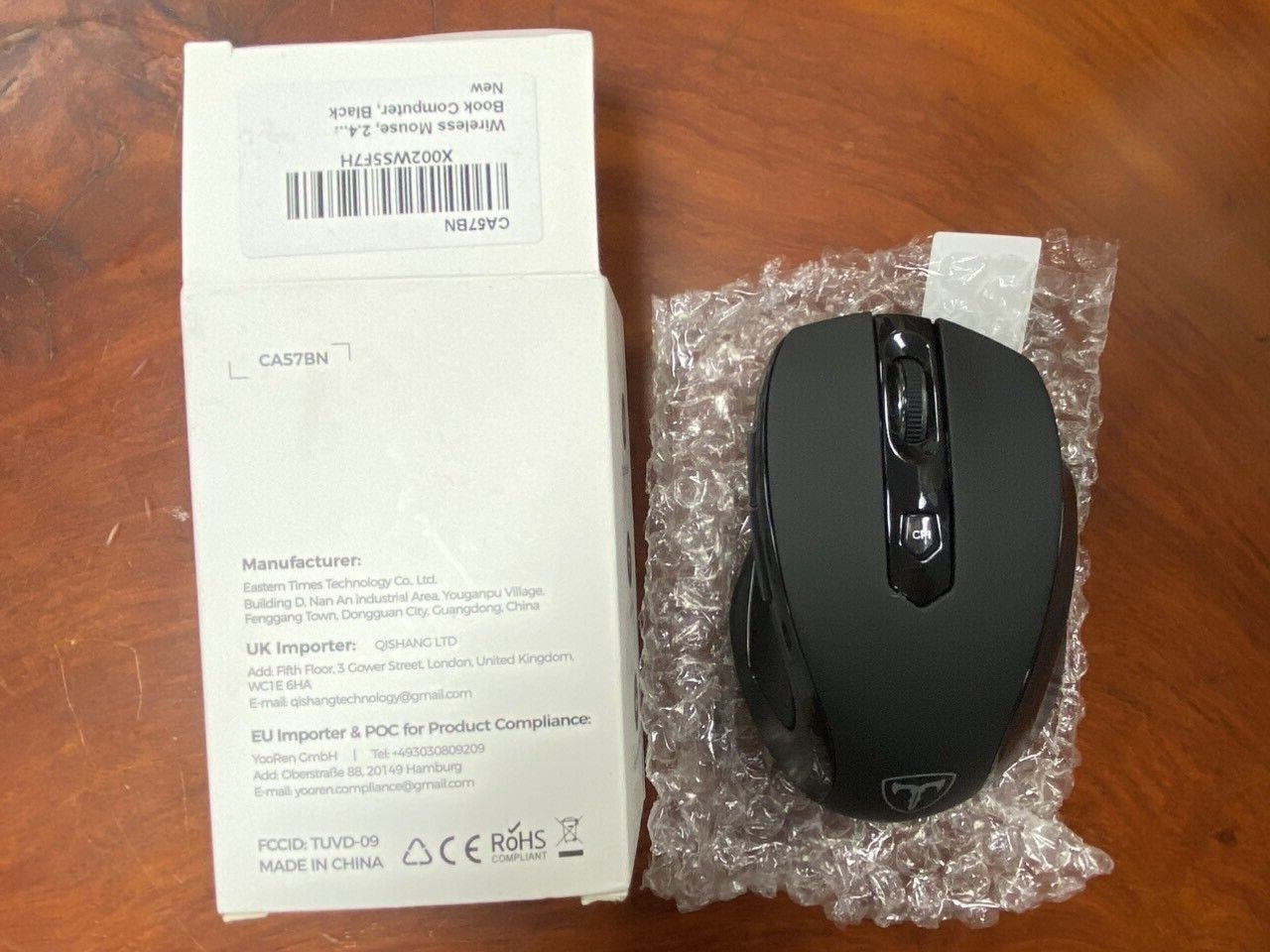 Easterntimes Tech Wireless Computer Mouse D-09 USB CA57BN TUVD-09