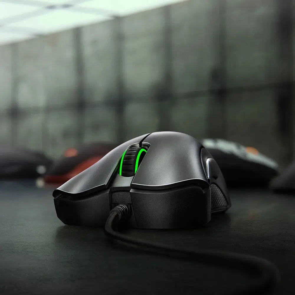 Black  Deathadder Essential Wired Gaming Mouse Mice 6400DPI Optical Sensor 5 Independently Buttons for PC Gamer