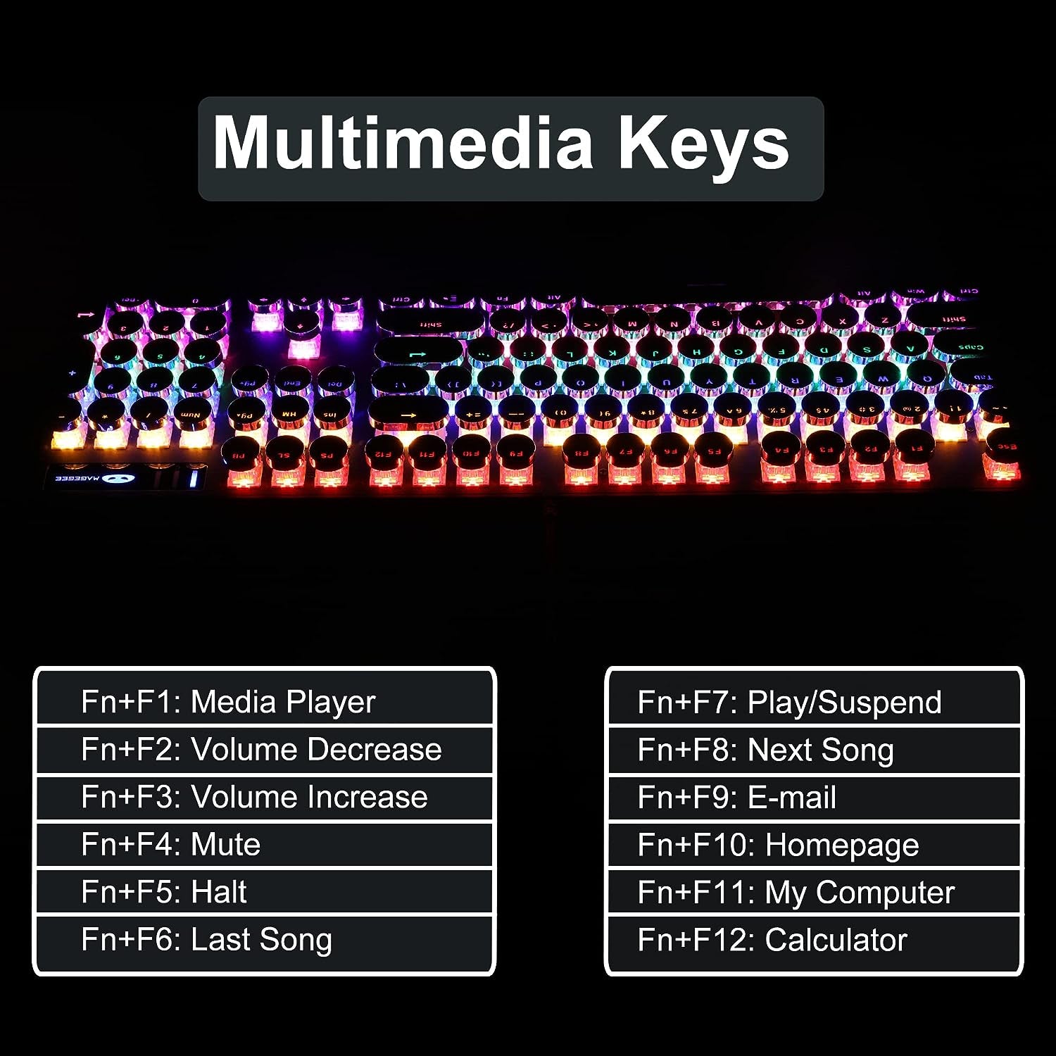 Teclado Gamer Mecanico Exclusivamente Para Juegos Teclados Multi Color LED NUEVO