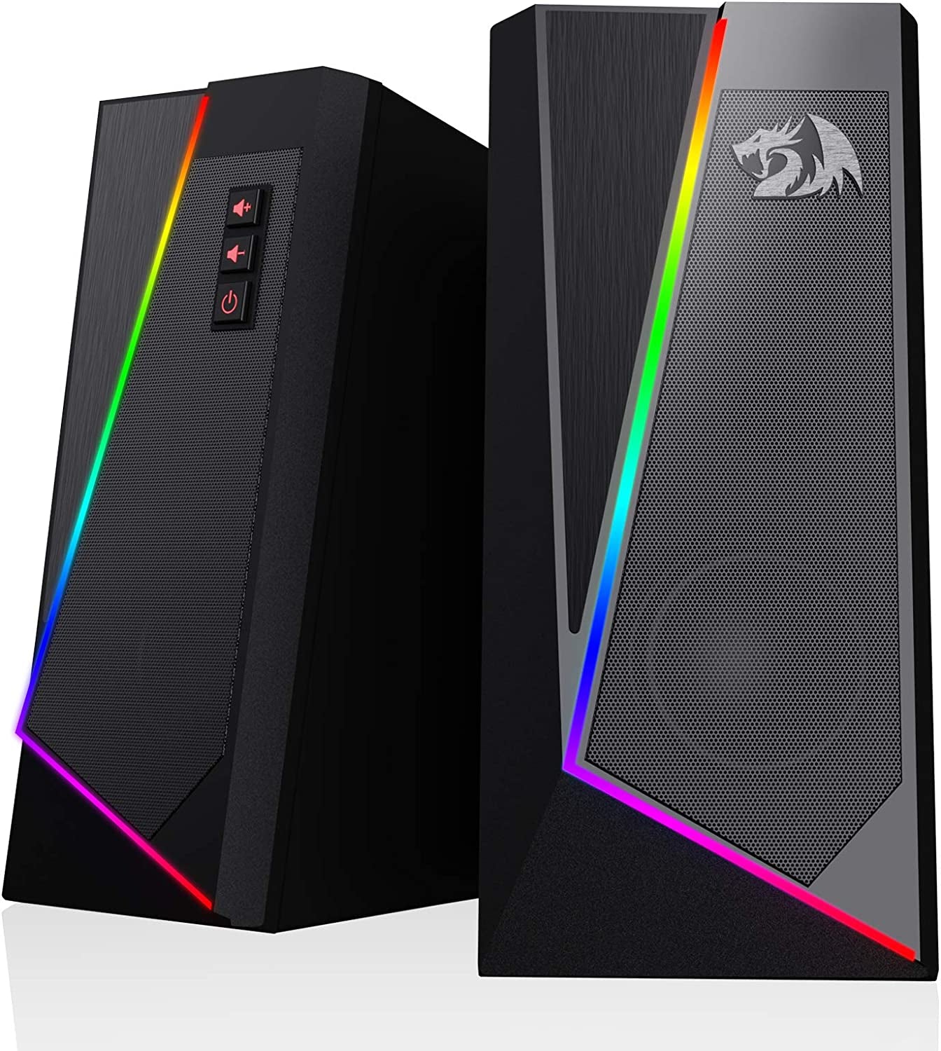 Parlantes Bocinas Altavoces Para PC Computadora Gamer Videojuegos Luces LED RGB