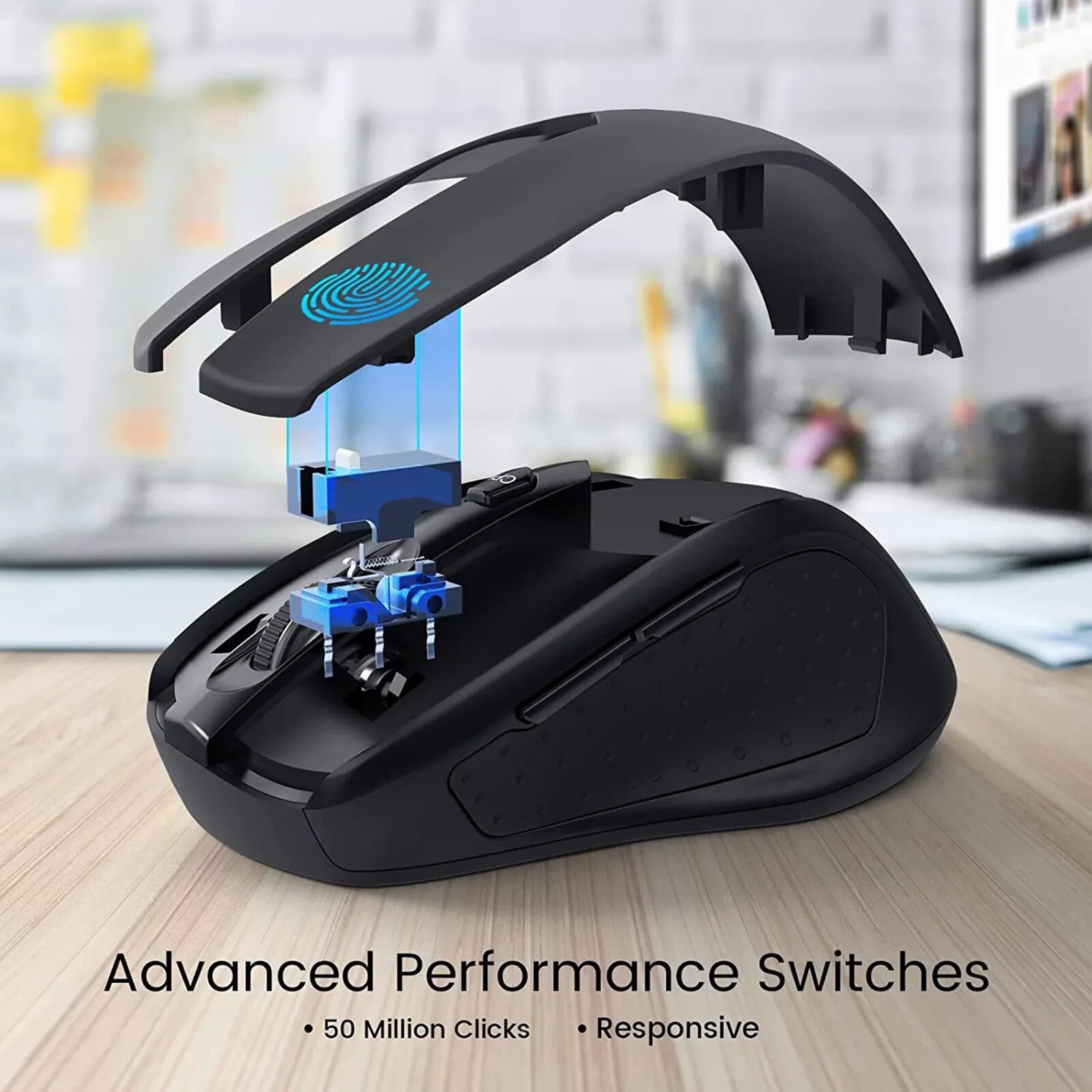 Easterntimes Tech Wireless Computer Mouse D-09 USB CA57BN TUVD-09