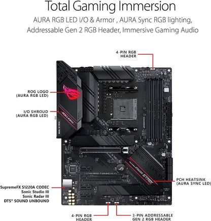 ROG Strix B550-F Gaming (Wifi 6) AMD AM4 Zen 3 Ryzen 5000 & 3Rd Gen Ryzen ATX Gaming Motherboard