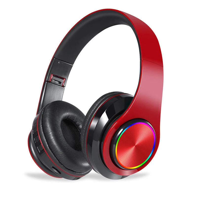 Headsets Gamer Headphones Blutooth Surround Sound Stereo Wireless Earphone USB with Microphone Colourful Light PC Laptop Headset
