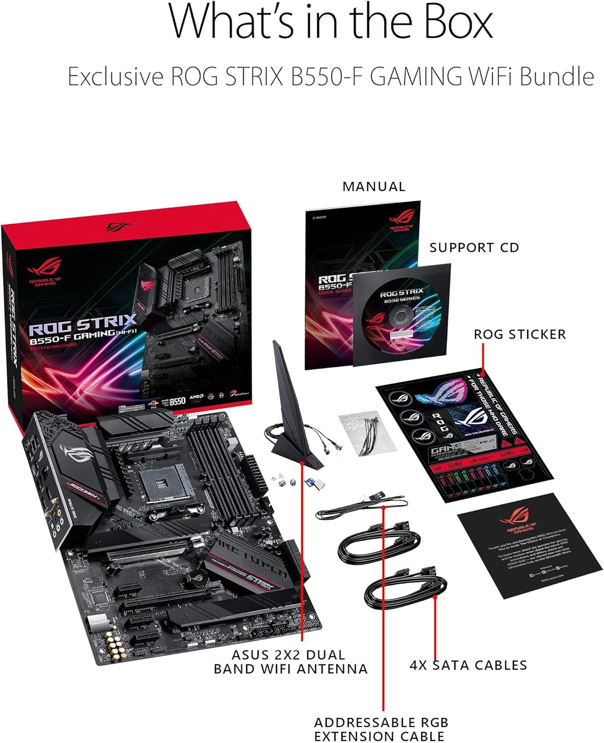 ROG Strix B550-F Gaming (Wifi 6) AMD AM4 Zen 3 Ryzen 5000 & 3Rd Gen Ryzen ATX Gaming Motherboard