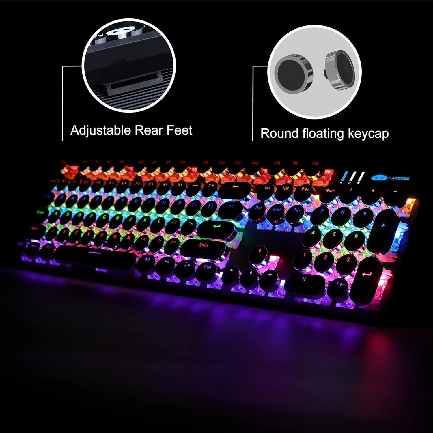 Teclado Gamer Mecanico Exclusivamente Para Juegos Teclados Multi Color LED NUEVO