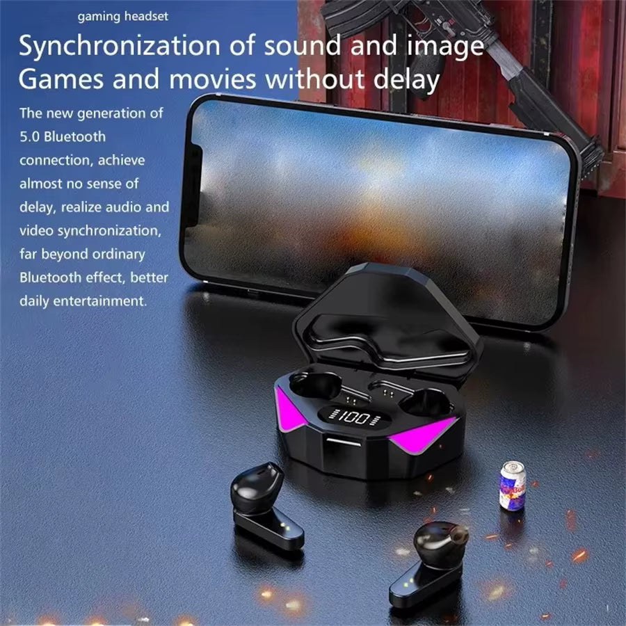 NEW Earphones Bluetooth Wireless Gamer Headphones Low Latency Earbuds Gamer Headset Gamer with Mic Handfree in Ear Earphones