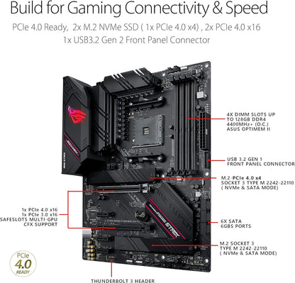 ROG Strix B550-F Gaming (Wifi 6) AMD AM4 Zen 3 Ryzen 5000 & 3Rd Gen Ryzen ATX Gaming Motherboard