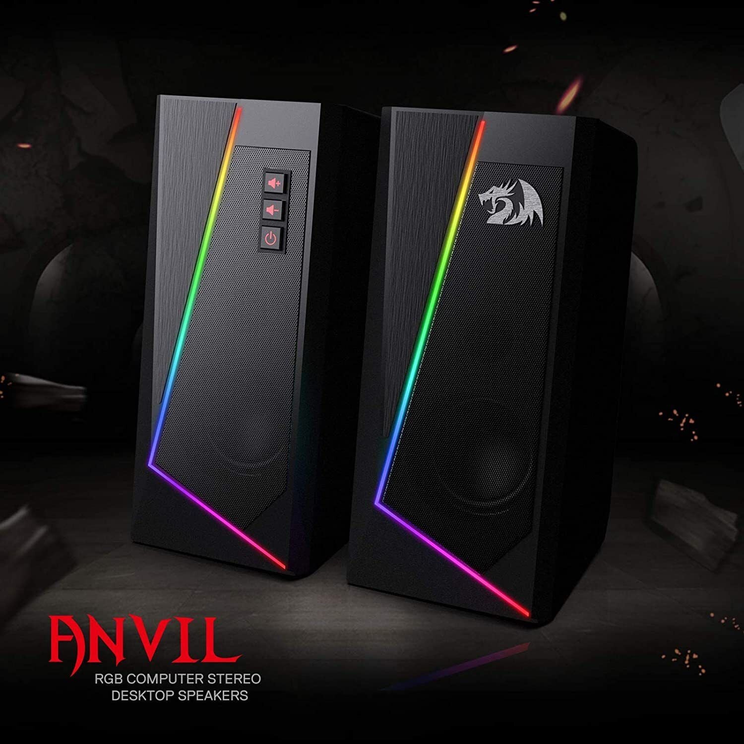 Parlantes Bocinas Altavoces Para PC Computadora Gamer Videojuegos Luces LED RGB