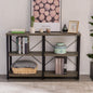 Foyer Tables for Entryway, Rustic Narrow Console Table for Living Room, 3-Tier Industrial Sofa Table, 39 Inch Gray Oak