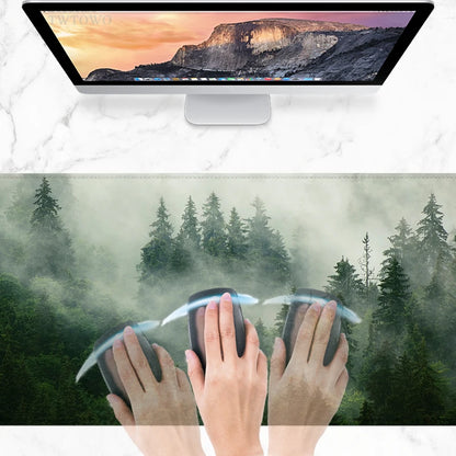 Mouse Pad Gamer Computer New Home XXL Mousepads Keyboard Pad Foggy Green Forest Gamer Carpet Natural Rubber Anti-Slip Mouse Mat