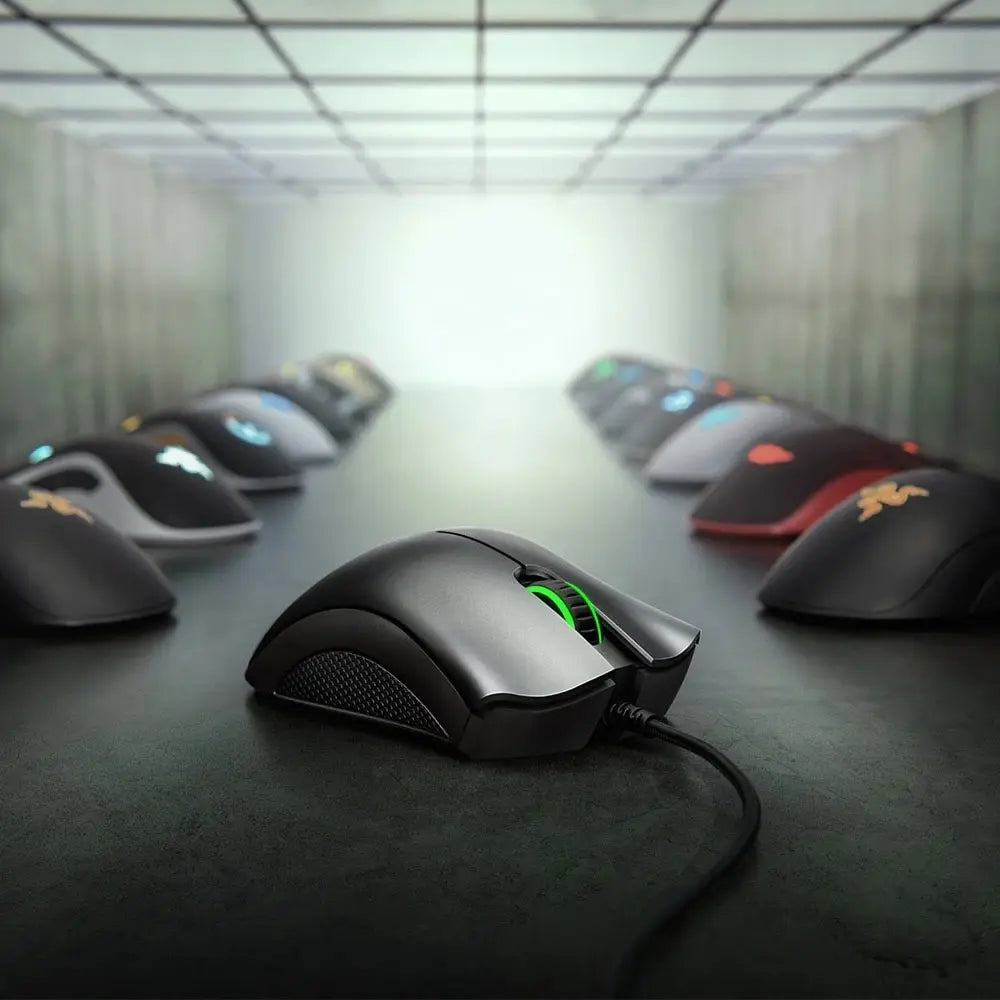 Black  Deathadder Essential Wired Gaming Mouse Mice 6400DPI Optical Sensor 5 Independently Buttons for PC Gamer