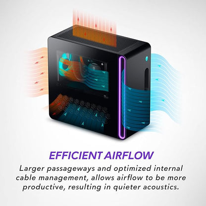 Alienware Aurora R16 Gaming Desktop - Intel Core i9-13900F, 32GB DDR5 RAM, 1TB SSD + 1TB HDD, NVIDIA GeForce RTX 4070 12GB GDDR6X Graphics, Windows 11 Home, 1 Year Premium Support - Basalt Black