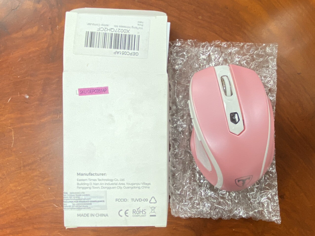 Easterntimes Tech Wireless Computer Mouse D-09 USB CA57BN TUVD-09