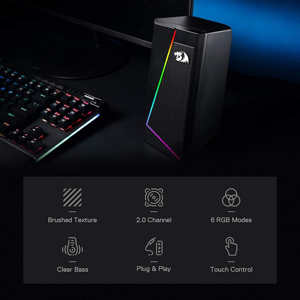 Parlantes Bocinas Altavoces Para PC Computadora Gamer Videojuegos Luces LED RGB