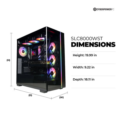 Gamer Supreme Gaming Desktop, Intel Core Ultra 9 285K, NVIDIA Geforce RTX 5080 16GB, 32GB DDR5, 2TB SSD, Black, SLC8000WST