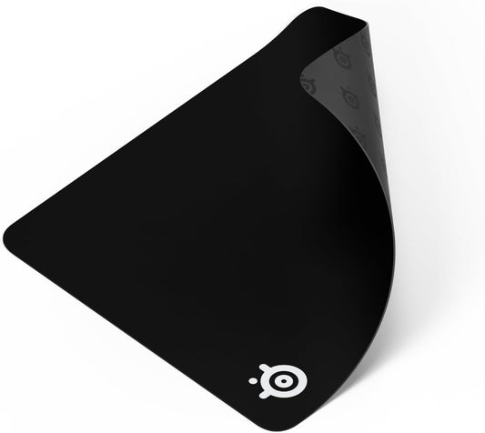 Qck Large Gaming Mousepad — Black — Non-Slip Silicone Rubber Base — Peak Tracking and Stability — Optimized for Gaming Sensors — 490 Mm X 420 Mm — FPS, Mobas, RTS, MMO