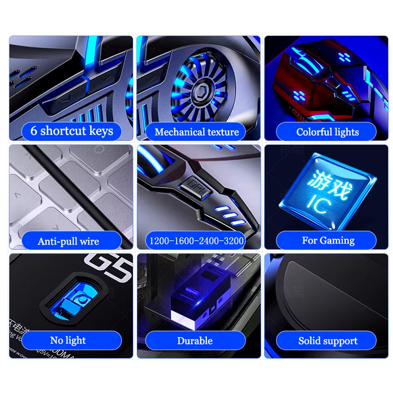 Laser Mouse for PC Gamer Gaming Mouse Ergonomic Mice with LED Backlit USB Mice for Computer Gamer Girl Mouse for Laptop