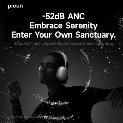 Picun F8 Pro Wireless ANC Headphones with 3D Audio