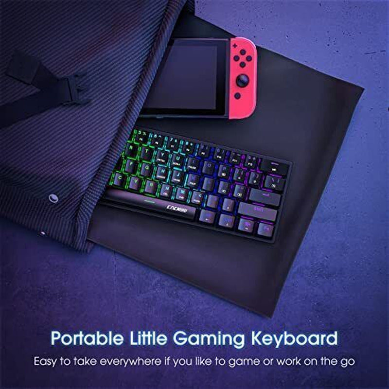 Portable 60% Mechanical Gaming Keyboard,60 Percent Wired Gamer Keyboard With