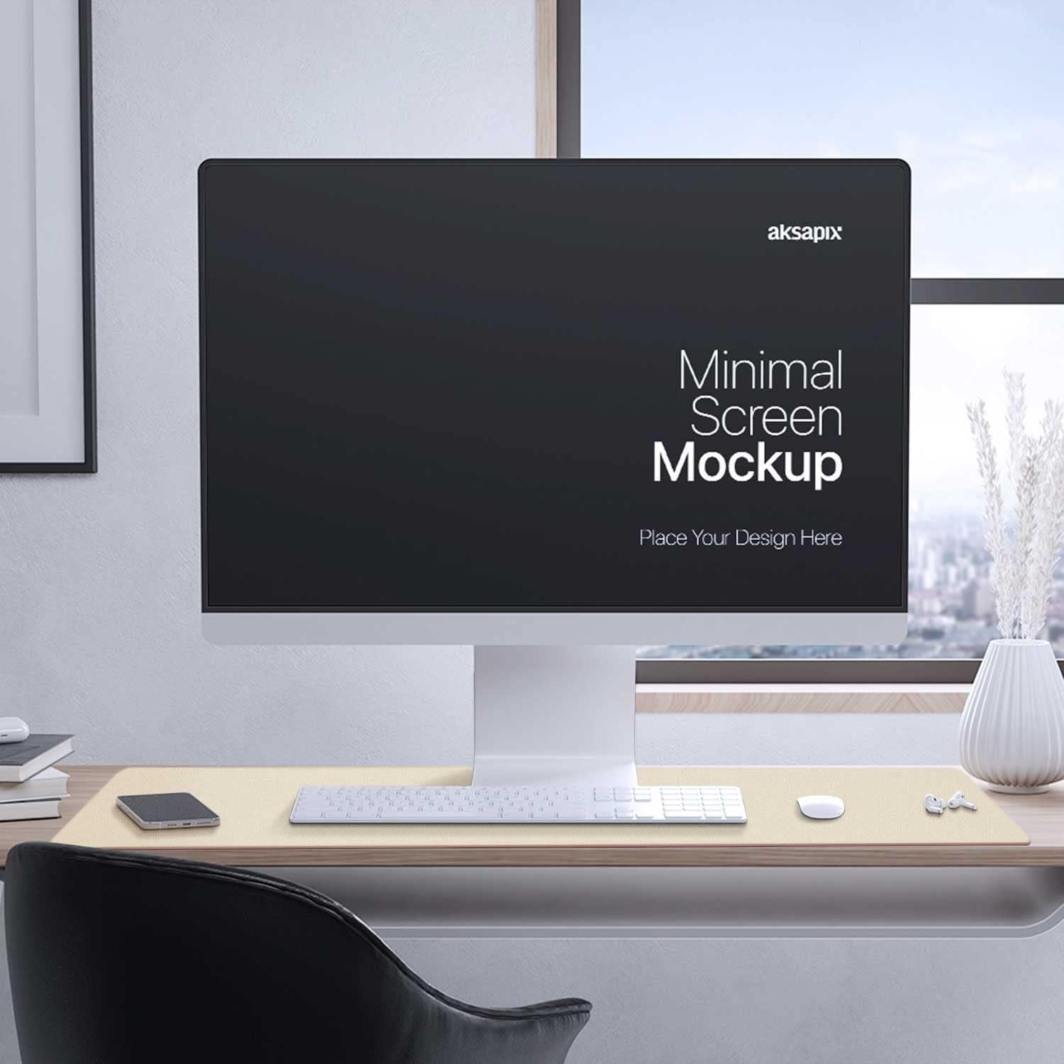 Double-Sided PU Leather Desk Pad - Non-Slip Large Mouse Pad & Desk Mat for Office, Home - Waterproof, Easy to Clean, Durable Dual-Sided Surface (23.6"X13.7", Beige)