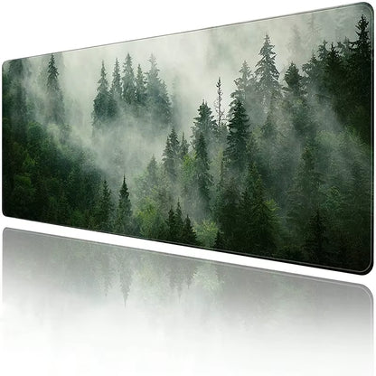 Mouse Pad Gamer Computer New Home XXL Mousepads Keyboard Pad Foggy Green Forest Gamer Carpet Natural Rubber Anti-Slip Mouse Mat