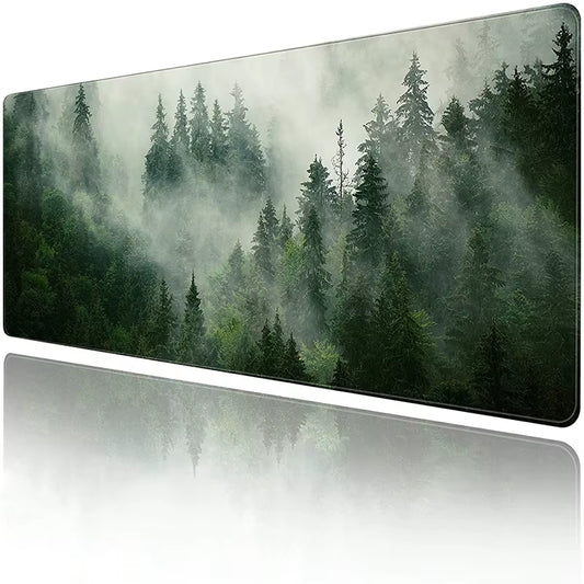 Mouse Pad Gamer Computer New Home XXL Mousepads Keyboard Pad Foggy Green Forest Gamer Carpet Natural Rubber Anti-Slip Mouse Mat
