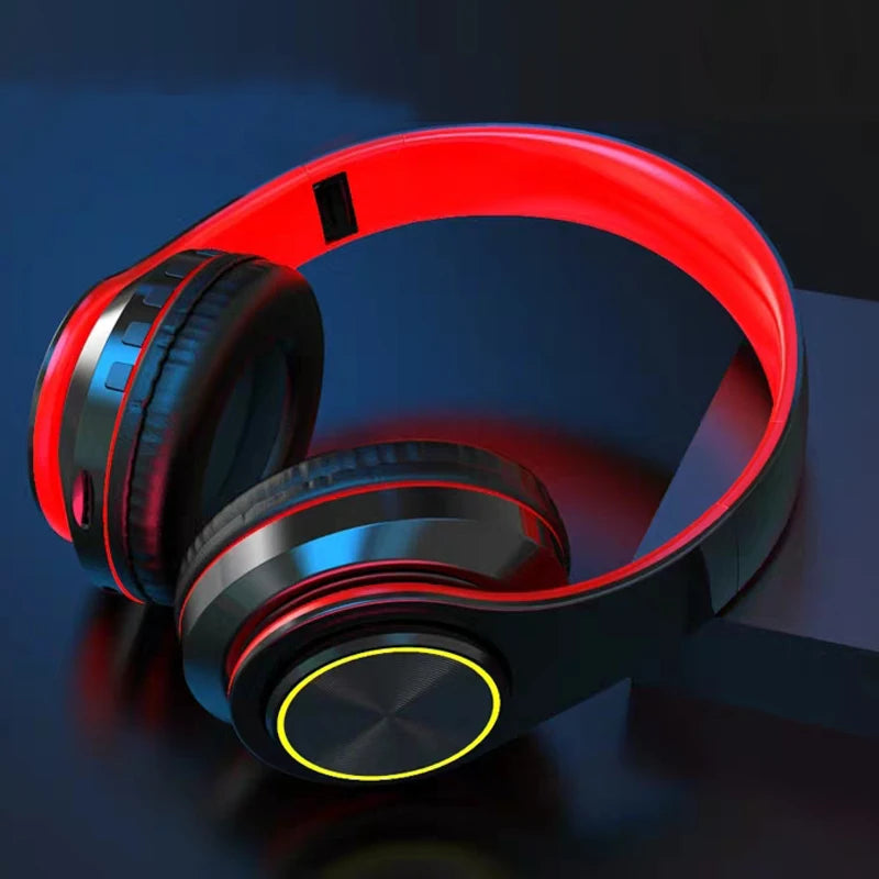 Headsets Gamer Headphones Blutooth Surround Sound Stereo Wireless Earphone USB with Microphone Colourful Light PC Laptop Headset