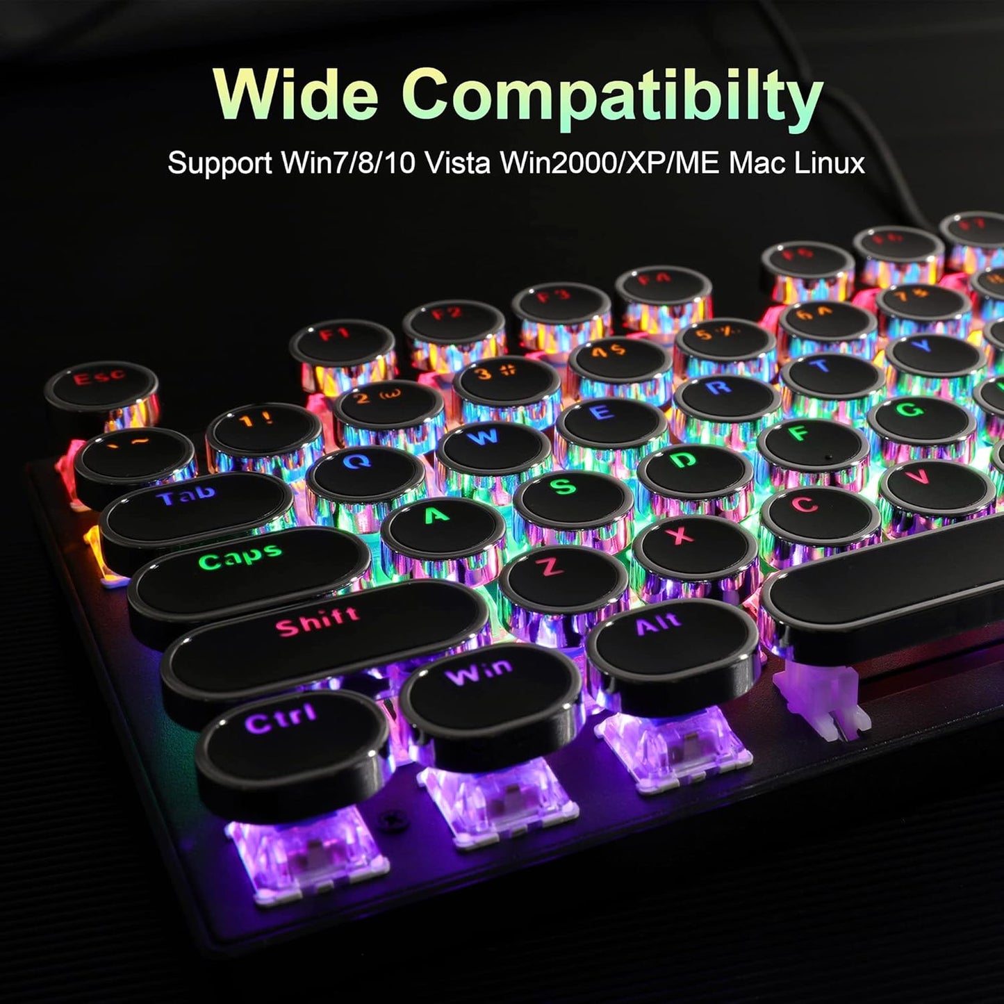 Teclado Gamer Mecanico Exclusivamente Para Juegos Teclados Multi Color LED NUEVO