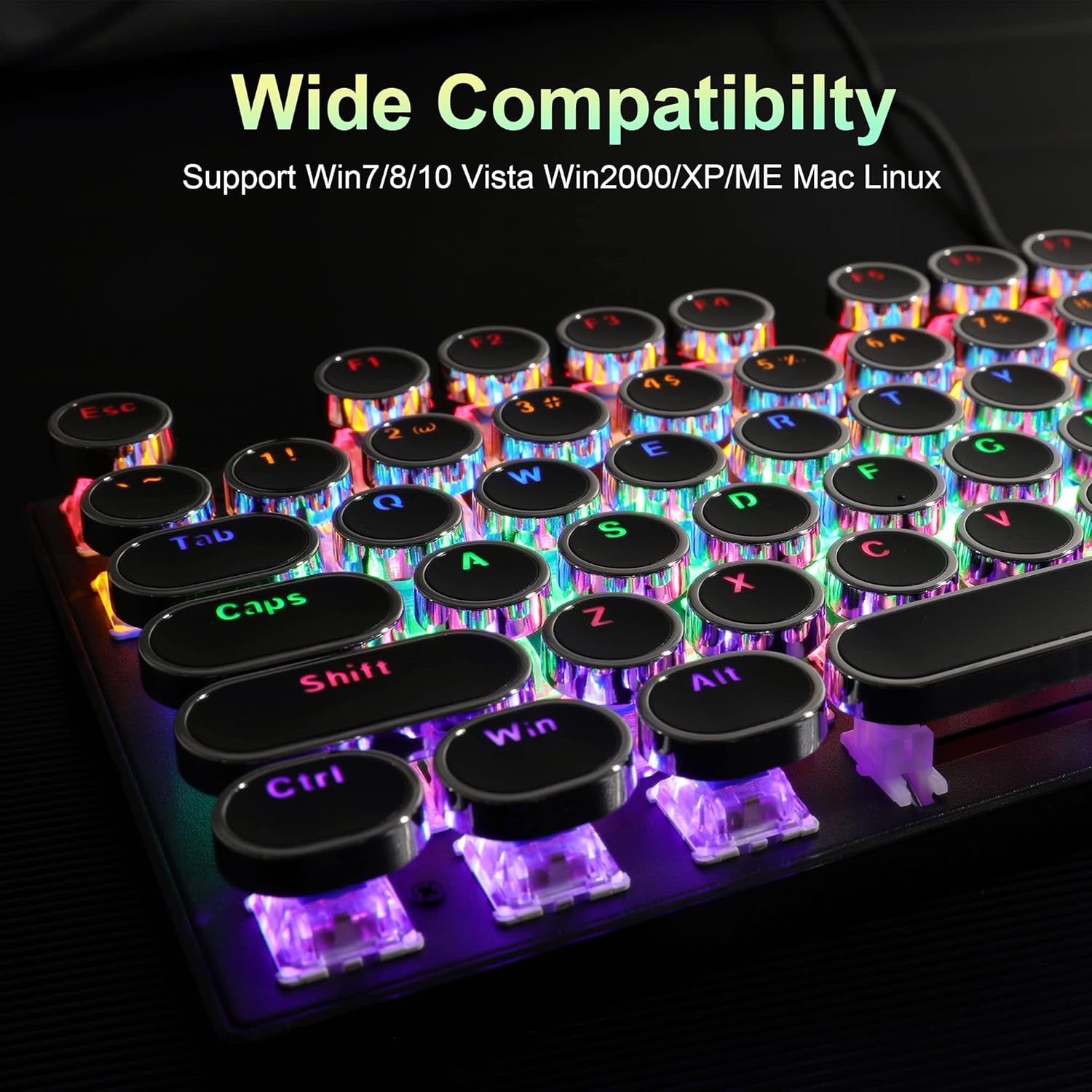 Teclado Gamer Mecanico Exclusivamente Para Juegos Teclados Multi Color LED NUEVO