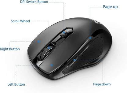 Easterntimes Tech Wireless Computer Mouse D-09 USB CA57BN TUVD-09