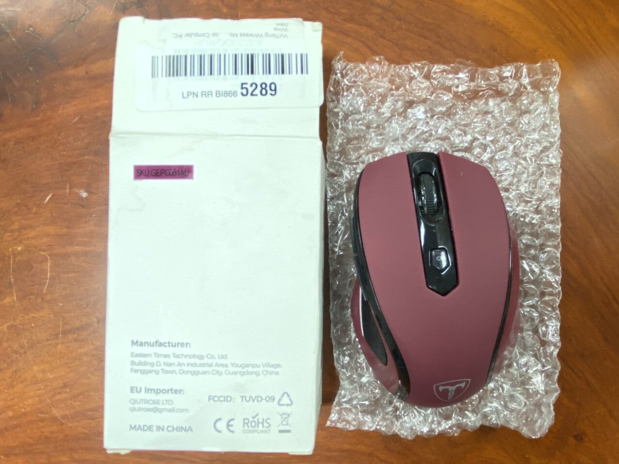 Easterntimes Tech Wireless Computer Mouse D-09 USB CA57BN TUVD-09