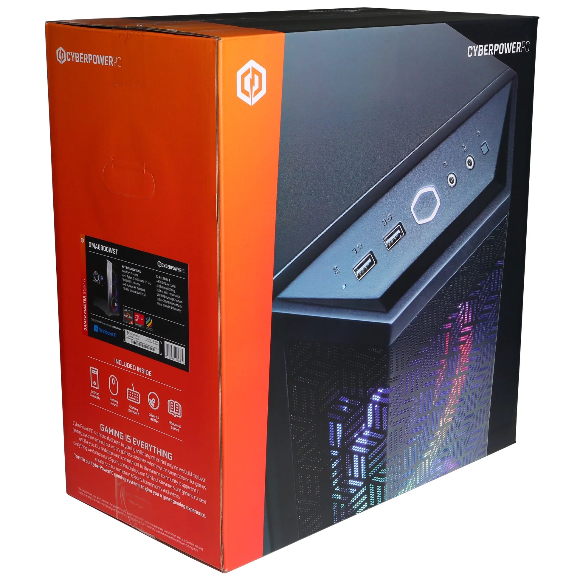 Gamer Master Gaming Desktop AMD Ryzen 5-7600, 16GB DDR5 1TB SSD