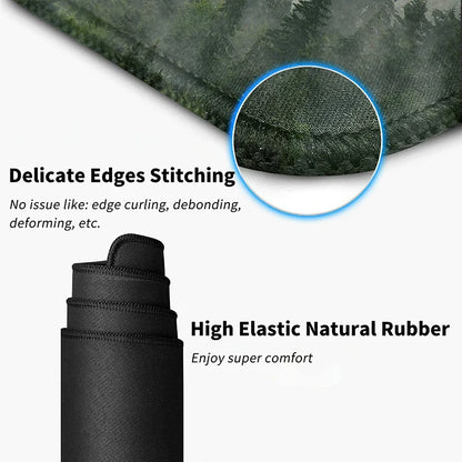Mouse Pad Gamer Computer New Home XXL Mousepads Keyboard Pad Foggy Green Forest Gamer Carpet Natural Rubber Anti-Slip Mouse Mat